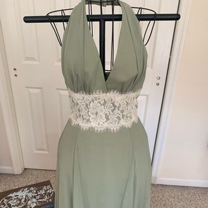 Celadon green gown